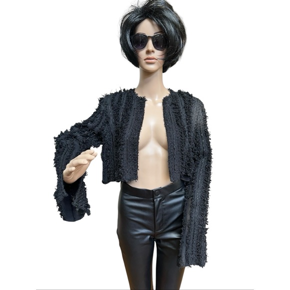 Zara Limited Edition Textured Cropped Jacket, NWT, M - Picture 9 of 16